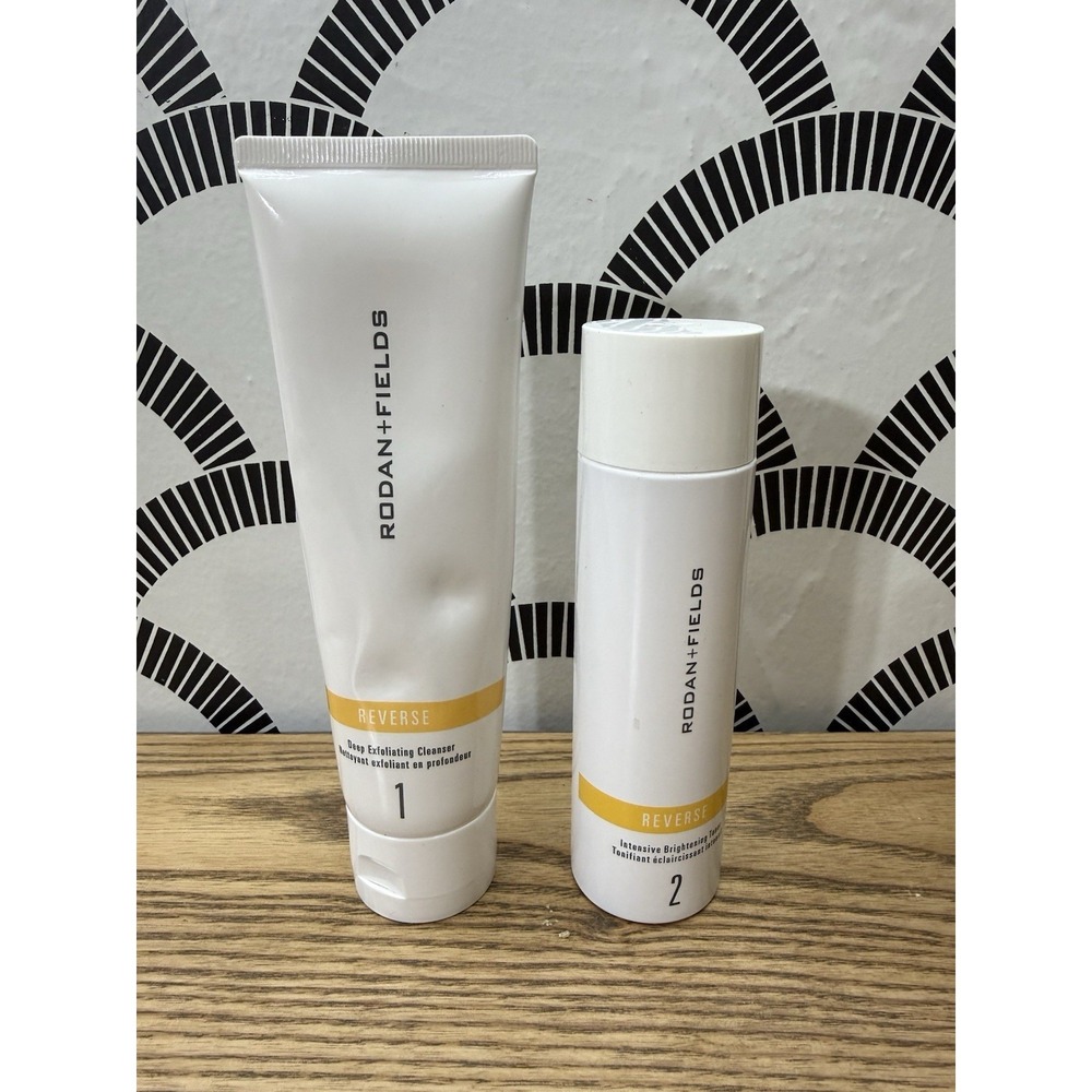 Rodan + Fields Reverse Step 1 Deep Exfoliating Cleanser & Step 2 Toner 4.2 oz
